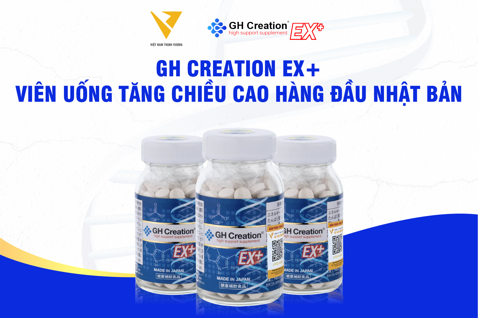 GH Creation EX+ - viên uống tăng chiều cao hàng đầu Nhật Bản