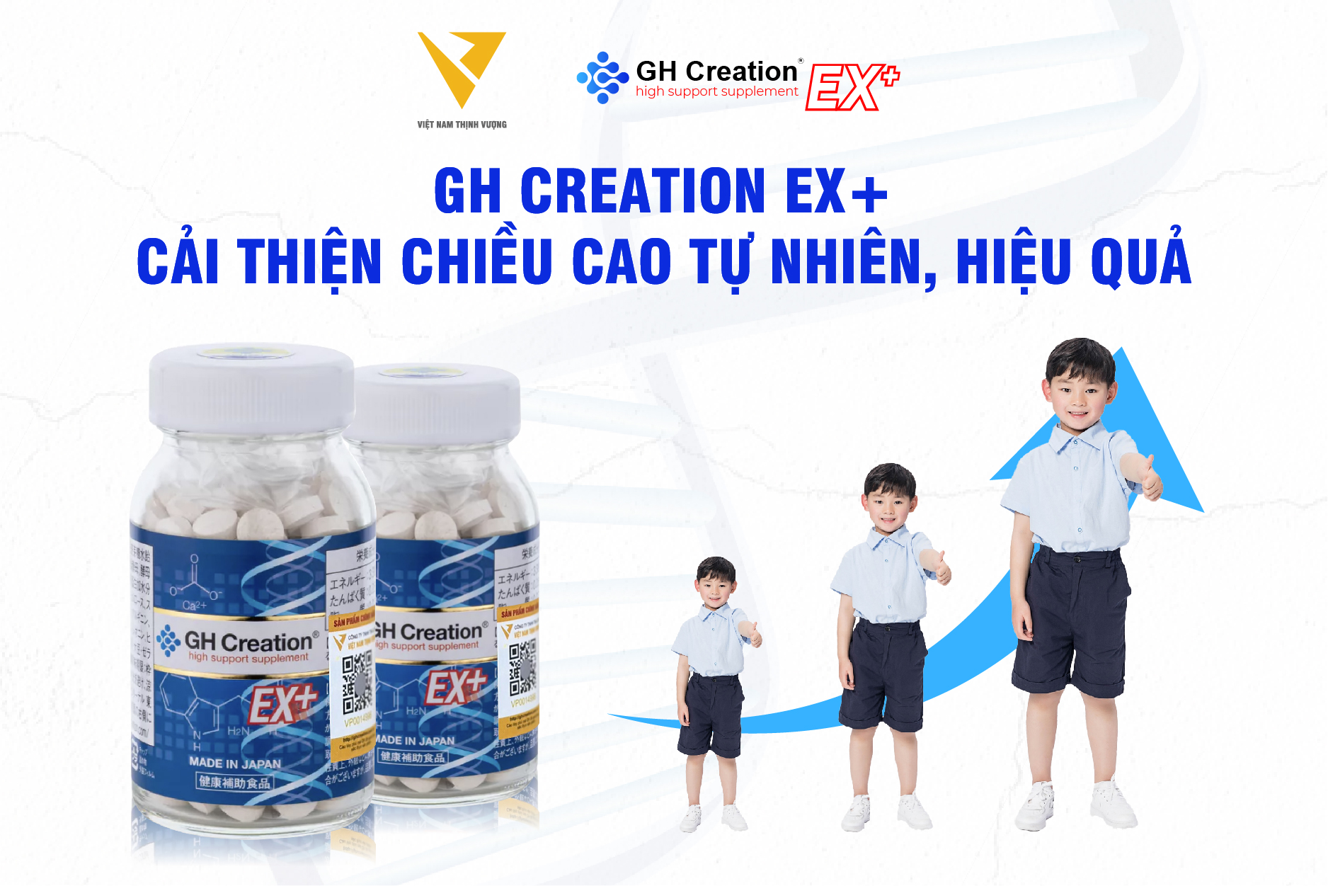 GH Creation EX+ cải thiện chiều cao tự nhiên, hiệu quả