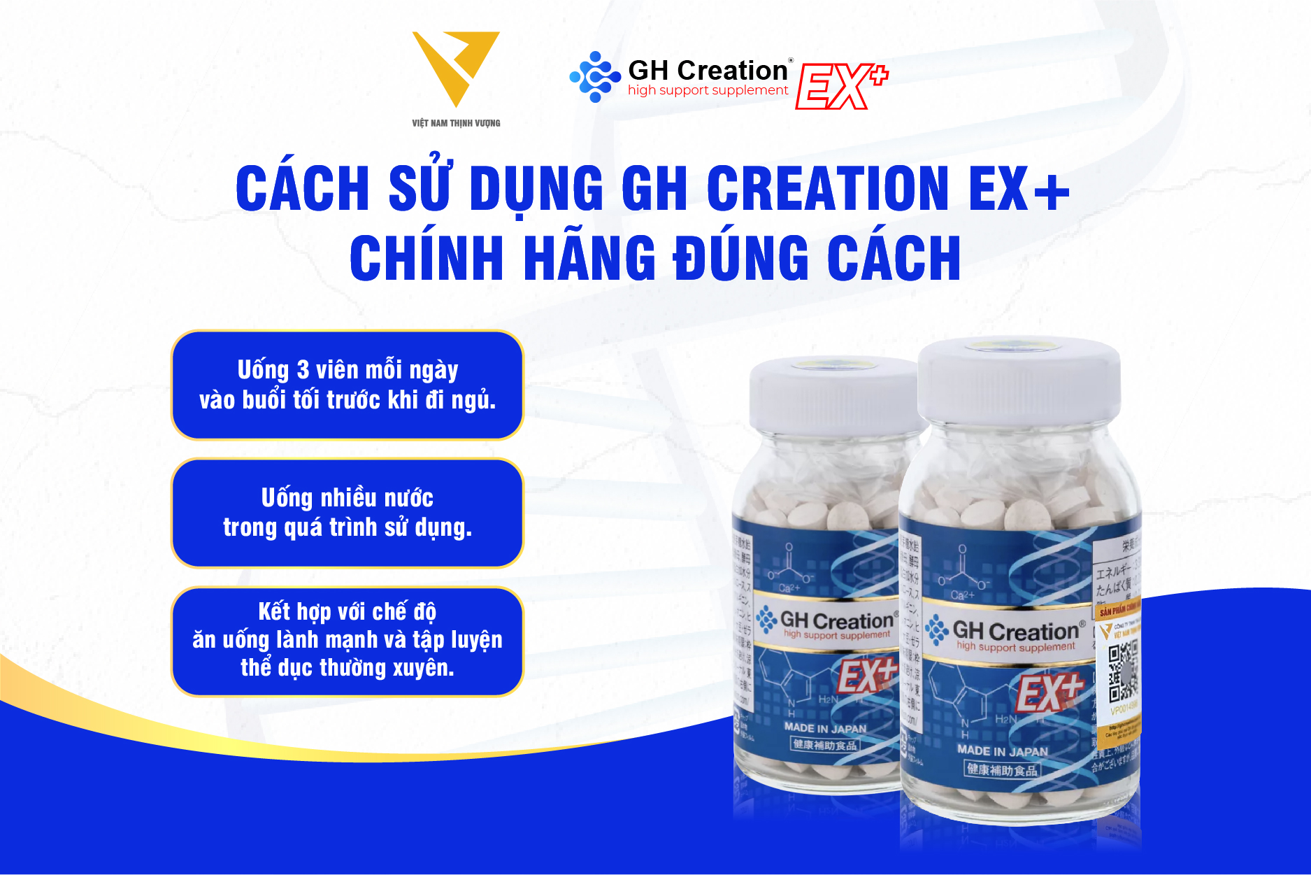 Cách sử dụng GH Creation EX+ chính hãng đúng cách