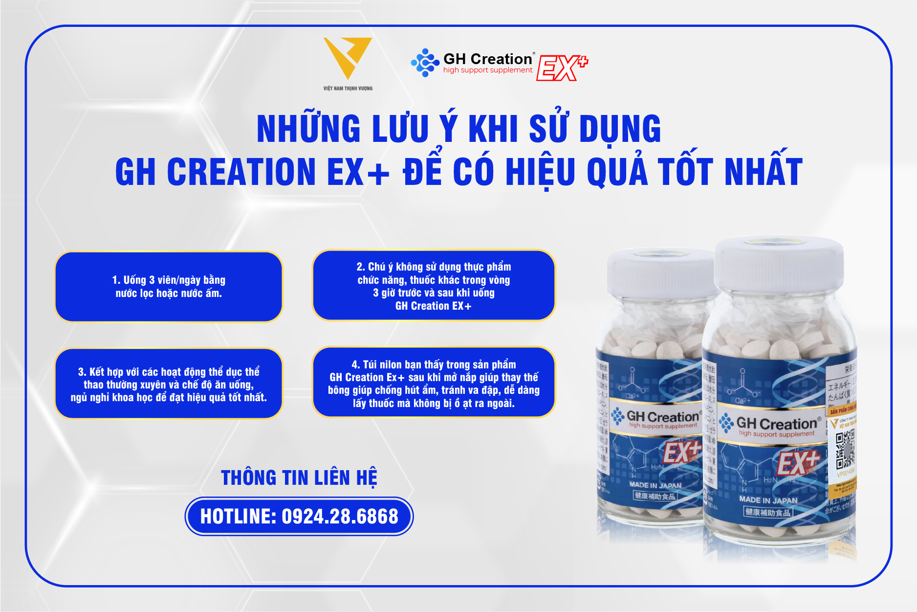 Những lưu ý khi sử dụng GH Creation EX+ để có hiệu quả tốt nhất