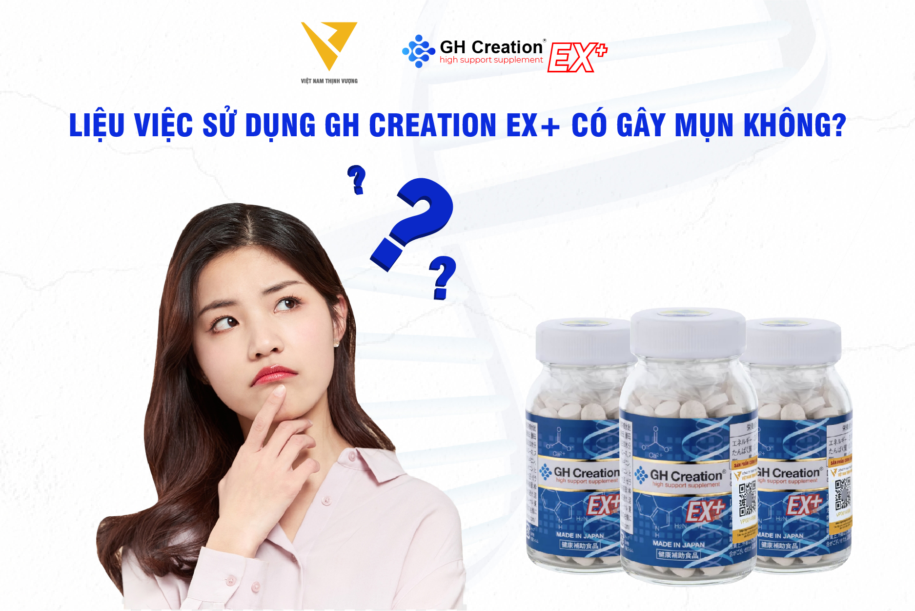 Liệu việc sử dụng GH Creation EX+ có thể gây mụn không?