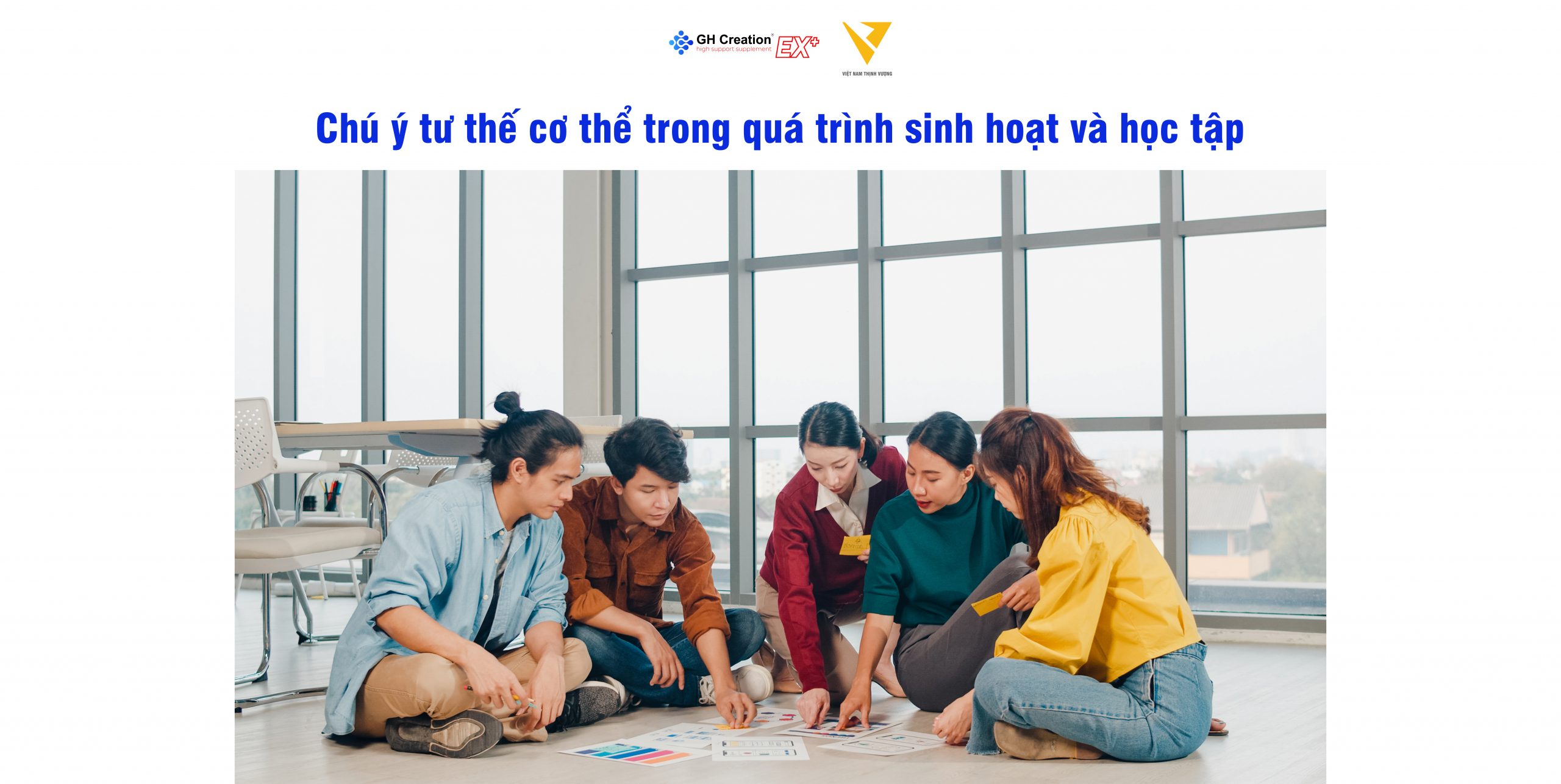 Chú ý tư thế cơ thể trong quá trình sinh hoạt và học tập 