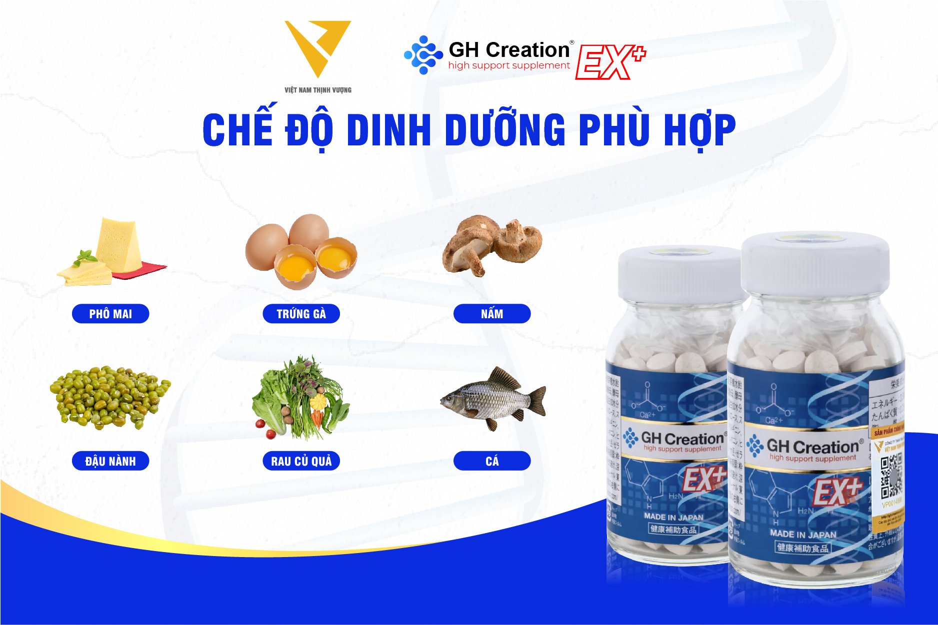 Kết hợp GH Creation EX+ cùng chế độ dinh dưỡng phù hợp