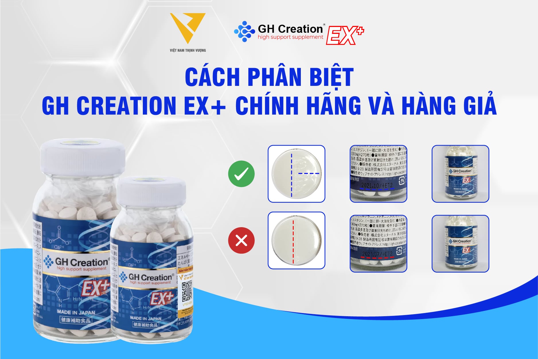 Cách phân biệt GH Creation EX+ chính hãng và hàng giả