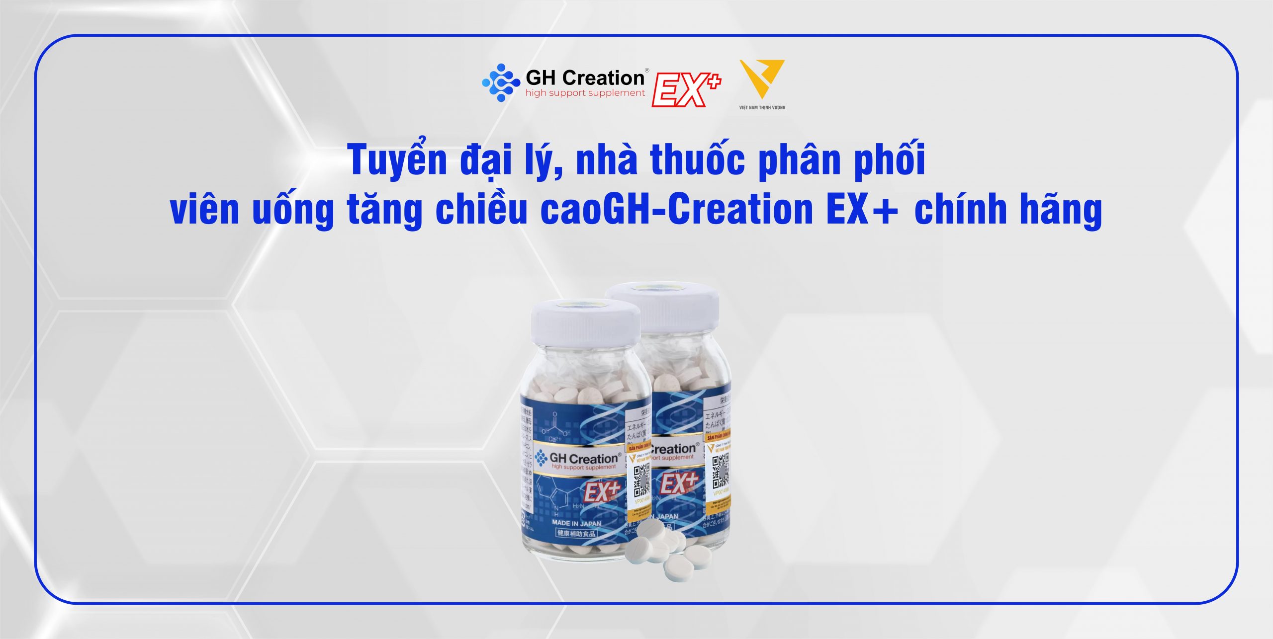 Việt Nam Thịnh Vượng là đơn vị đầu tiên và duy nhất tại Việt Nam nhập khẩu và phân phối độc quyền GH-Creation EX+ chính hãng