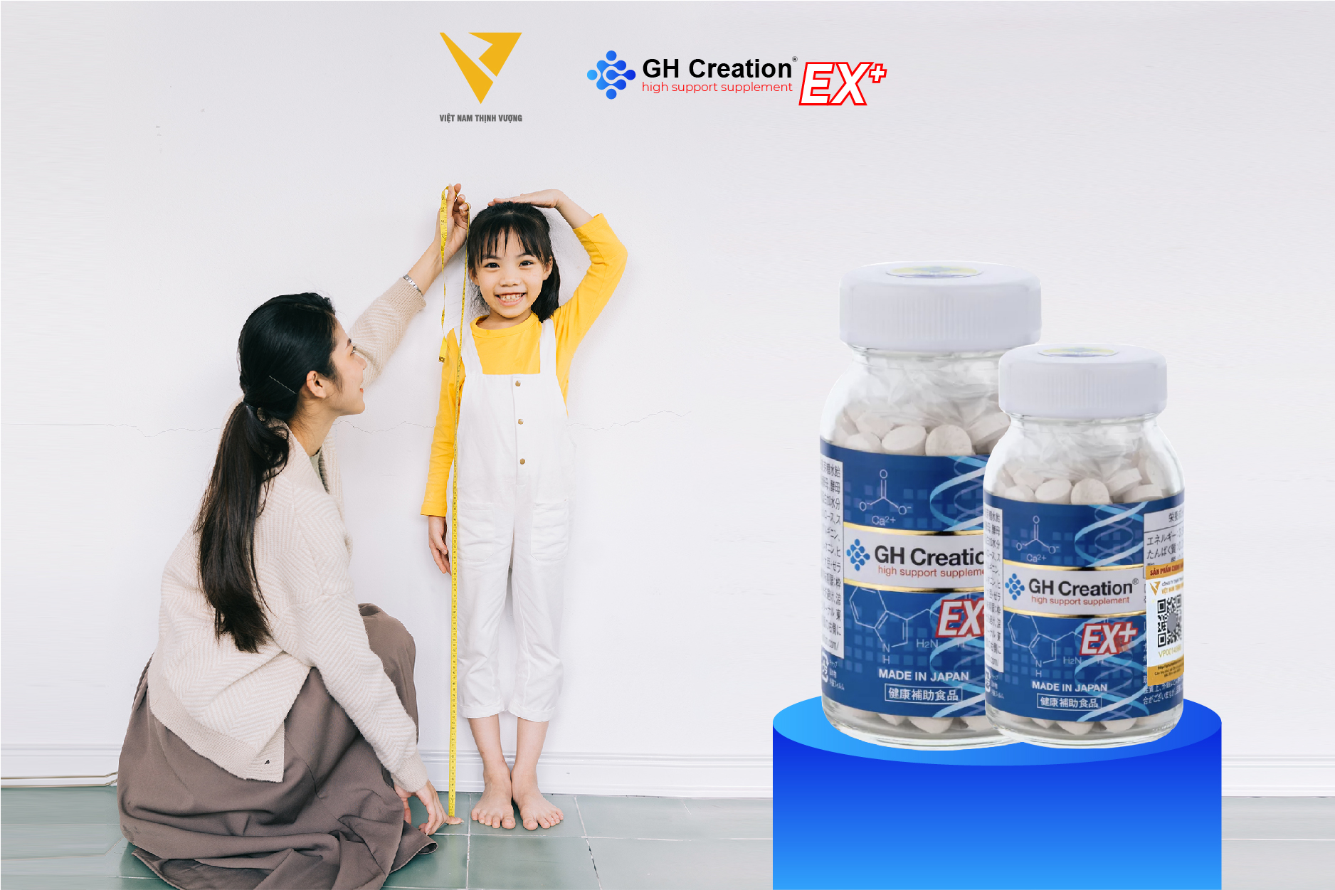 Bổ sung sản phẩm hỗ trợ tăng chiều cao GH Creation EX+ giúp trẻ phát triển toàn hiện hơn