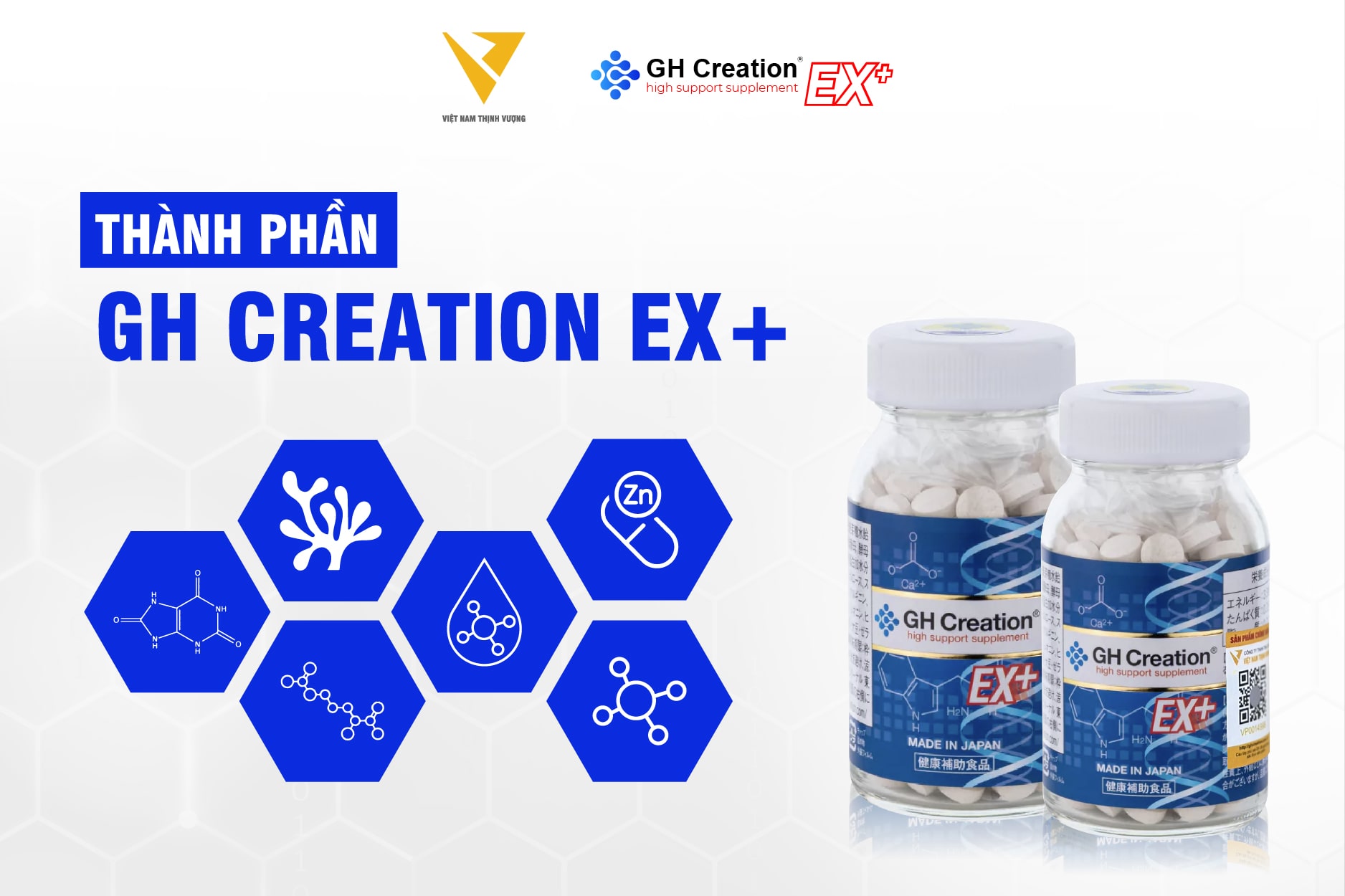  Công dụng chính của sản phẩm GH Creation EX+ chính hãng 