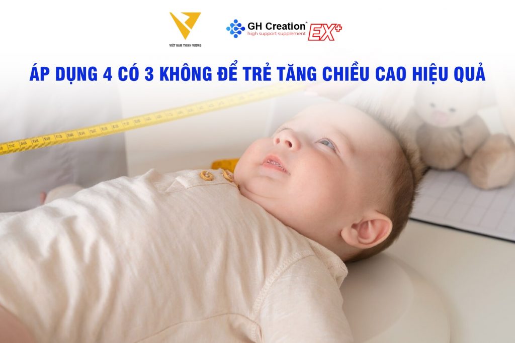 Áp dụng 4 có 3 không để trẻ tăng chiều cao hiệu quả